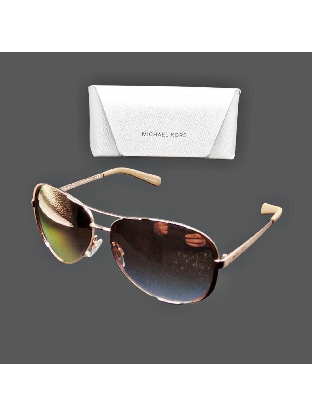 MICHAEL KORS PILOT ROSE GOLD CHELSEA 59MM SUNGLASSES